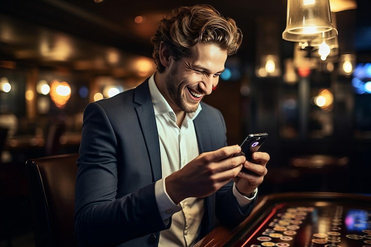Layar pemain Andar Bahar menampilkan opsi taruhan Andar dan Bahar dengan odds dan chip betting